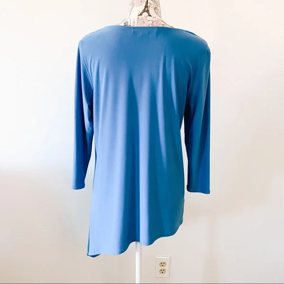 Caroline Rose blue asymmetrical shirt - Picture 6 of 8